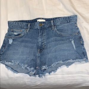 H&M medium wash denim shorts